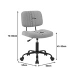 Καρέκλα γραφείου Warra pakoworld ύφασμα λαδί 50x52x76-86εκ-360-000025