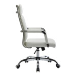 Καρέκλα γραφείου διευθυντη Mavel pakoworld PU λευκό 55x62x100-110εκ-360-000030