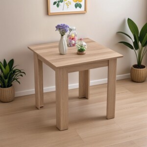 Τραπέζι Manka I pakoworld σε sonoma απόχρωση 80x80x77εκ-361-000006