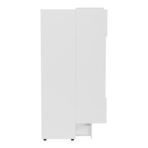 Ντουλάπα δίφυλλη Afina pakoworld mdf σε λευκή glossy απόχρωση 100x57x213εκ-361-000017