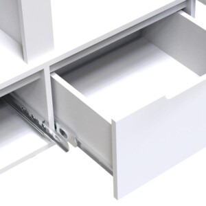 Ντουλάπα δίφυλλη Afina pakoworld mdf σε λευκή glossy απόχρωση 100x57x213εκ-361-000017