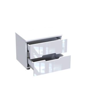 Κομοδίνο Afina pakoworld mdf σε λευκή glossy απόχρωση 50x35x41εκ-361-000019