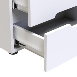 Κομοδίνο Afina pakoworld mdf σε λευκή glossy απόχρωση 50x35x41εκ-361-000019