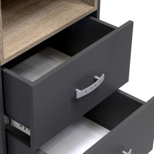 Βιτρίνα-στήλη Toscana pakoworld σε ανθρακί απόχρωση 50x42x222.5εκ-361-000022