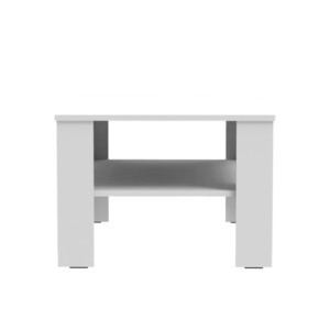 Τραπέζι σαλονιού Κhofi pakoworld σε λευκή απόχρωση 90x60x42.3εκ-361-000026