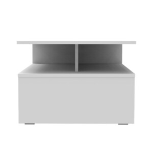 Τραπέζι σαλονιού Kolya pakoworld σε λευκή απόχρωση 90x60x42.3εκ-361-000030