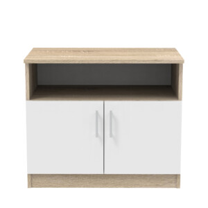 Ντουλάπι χαμηλό Galdow pakoworld σε sonoma-λευκή απόχρωση 80x45x60εκ-361-000039