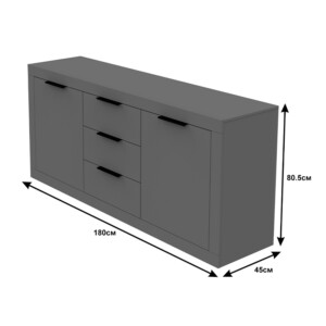 Μπουφές Doha pakoworld σε λευκή απόχρωση 180x45x80.5εκ-361-000073