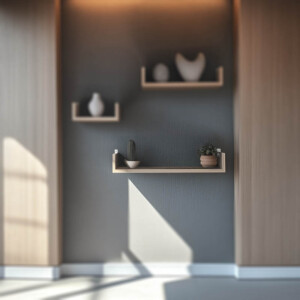 Ραφιέρα τοίχου Derva pakoworld σε oak απόχρωση 60x15x10cm-361-000083