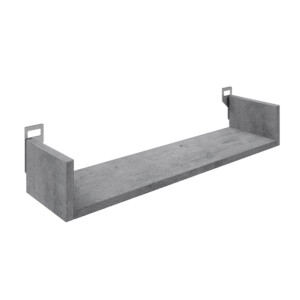 Ραφιέρα τοίχου Derva pakoworld σε cement γκρι απόχρωση 60x15x10cm-361-000086
