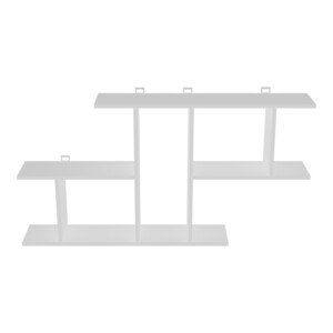 Ραφιέρα τοίχου Vertoura pakoworld σε λευκή απόχρωση 116x18.5x60cm-361-000089