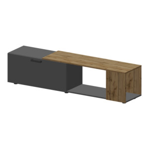 Σύνθετο σαλονιού  Poelfy pakoworld σε ανθρακί-oak απόχρωση 170x37.5x42εκ-361-000099