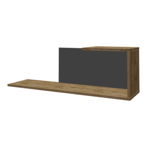 Σύνθετο σαλονιού  Poelfy pakoworld σε ανθρακί-oak απόχρωση 170x37.5x42εκ-361-000099