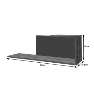 Σύνθετο σαλονιού  Poelfy pakoworld σε ανθρακί-oak απόχρωση 170x37.5x42εκ-361-000099