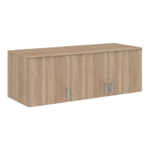 Ντουλάπα τρίφυλλη Royal pakoworld με συρτάρια και πατάρι sonoma 150x58x230εκ-361-000124