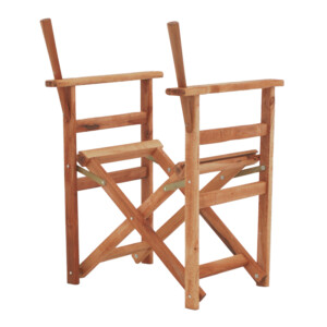 Σκελετός πολυθρόνας σκηνοθέτη Kompa pakoworld μασίφ ξύλο οξιάς σε καρυδί απόχρωση 56.5x54x88εκ-363-000001