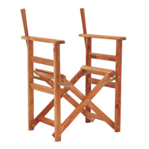 Σκελετός πολυθρόνας σκηνοθέτη Kompa pakoworld μασίφ ξύλο οξιάς σε καρυδί απόχρωση 56.5x54x88εκ-363-000001