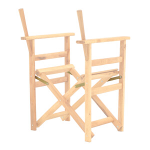 Σκελετός πολυθρόνας σκηνοθέτη Kompa pakoworld μασίφ ξύλο οξιάς σε απόχρωση άβαφου ξύλου 56.5x54x88εκ-363-000003