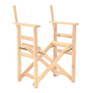 Σκελετός πολυθρόνας σκηνοθέτη Kompa pakoworld μασίφ ξύλο οξιάς σε απόχρωση άβαφου ξύλου 56.5x54x88εκ-363-000003