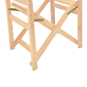 Σκελετός πολυθρόνας σκηνοθέτη Kompa pakoworld μασίφ ξύλο οξιάς σε απόχρωση άβαφου ξύλου 56.5x54x88εκ-363-000003
