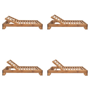 Ξαπλώστρα Zalka pakoworld L1 σε καρυδί απόχρωση 66x197x28εκ-363-000012