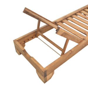 Ξαπλώστρα Zalka pakoworld L1 σε καρυδί απόχρωση 66x197x28εκ-363-000012