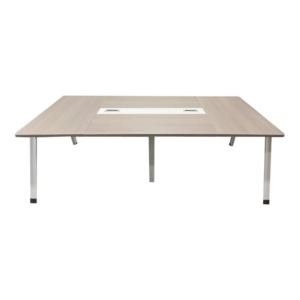 Τραπέζι συνεδριάσεων Armadi pakoworld σε γκρι-λευκή απόχρωση 240x120x75εκ-367-000015