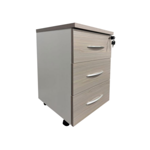 Συρταριέρα γραφείου τροχήλατη Armadi pakoworld σε sonoma-λευκή απόχρωση 40x40x55εκ-367-000016