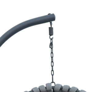 Κούνια φωλιά με βάση Makito pakoworld μέταλλο-pvc σε γκρι απόχρωση 100x105x195εκ-368-000004