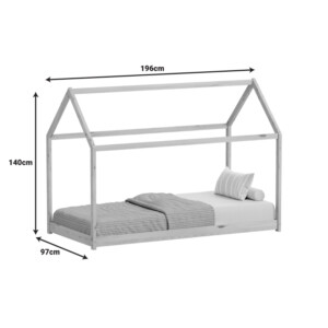 Παιδικό κρεβάτι Nino τ. Montessori pakoworld ξύλο πεύκου σε φυσική απόχρωση 90x190εκ-370-000001