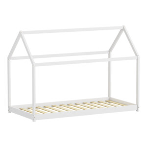 Παιδικό κρεβάτι Nino τ. Montessori pakoworld ξύλο πεύκου σε λευκή απόχρωση 90x190εκ-370-000002