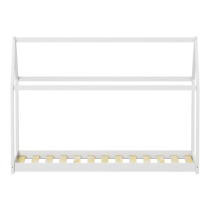 Παιδικό κρεβάτι Nino τ. Montessori pakoworld ξύλο πεύκου σε λευκή απόχρωση 90x190εκ-370-000002