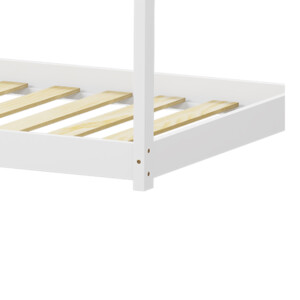 Παιδικό κρεβάτι Nino τ. Montessori pakoworld ξύλο πεύκου σε λευκή απόχρωση 90x190εκ-370-000002