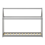 Παιδικό κρεβάτι Nino τ. Montessori pakoworld ξύλο πεύκου σε γκρι απόχρωση 90x190εκ-370-000003