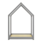 Παιδικό κρεβάτι Nino τ. Montessori pakoworld ξύλο πεύκου σε γκρι απόχρωση 90x190εκ-370-000003