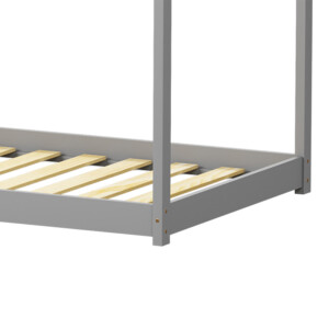 Παιδικό κρεβάτι Nino τ. Montessori pakoworld ξύλο πεύκου σε γκρι απόχρωση 90x190εκ-370-000003