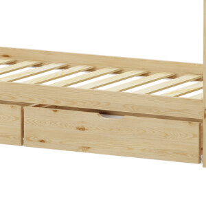 Παιδικό κρεβάτι Mellin τ.Montessori με 2 συρτάρια pakoworld ξύλο πεύκου σε φυσική απόχρωση 90x190εκ-370-000004