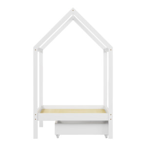 Παιδικό κρεβάτι Mellin τ.Montessori με 2 συρτάρια pakoworld ξύλο πεύκου σε λευκή απόχρωση 90x190εκ-370-000005