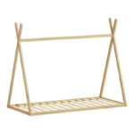 Παιδικό κρεβάτι Lilly τ. Montessori pakoworld ξύλο πεύκου σε φυσική απόχρωση 90x190εκ-370-000015