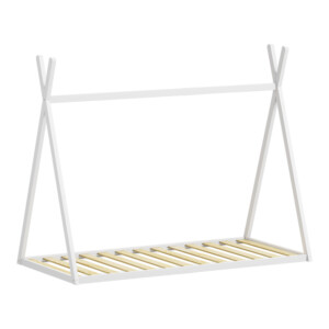 Παιδικό κρεβάτι Lilly τ.Montessori pakoworld ξύλο πεύκου σε λευκή απόχρωση 90x190εκ-370-000016