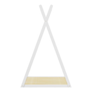 Παιδικό κρεβάτι Lilly τ.Montessori pakoworld ξύλο πεύκου σε λευκή απόχρωση 90x190εκ-370-000016