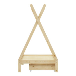 Παιδικό κρεβάτι Lalitto τ.Montessori με 2 συρτάρια τ.Montessori  pakoworld ξύλο πεύκου σε φυσική απόχρωση 90x190εκ-370-000018