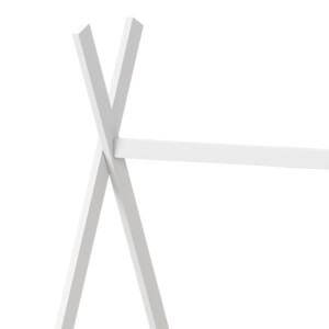 Παιδικό κρεβάτι Noam τ.Montessori με κιγκλίδωμα pakoworld ξύλο πεύκου σε λευκή απόχρωση 70x140εκ-370-000021