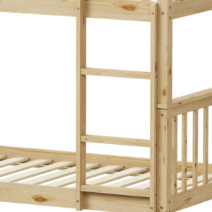 Παιδικό κρεβάτι κουκέτα Nani pakoworld ξύλο πεύκου σε φυσική απόχρωση 90x190εκ-370-000022