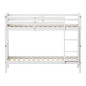 Παιδικό κρεβάτι κουκέτα Nani pakoworld ξύλο πεύκου σε λευκή απόχρωση 90x190εκ-370-000023