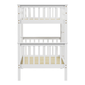 Παιδικό κρεβάτι κουκέτα Nani pakoworld ξύλο πεύκου σε λευκή απόχρωση 90x190εκ-370-000023