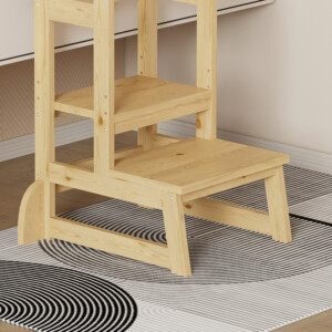 Παιδικός πύργος εκμάθησης Chiquel pakoworld τ.Montessori ξύλο σε φυσική απόχρωση 45.7x51x90εκ-370-000028