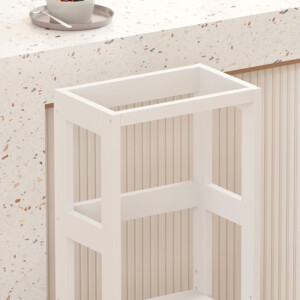 Παιδικός πύργος εκμάθησης Chiquel pakoworld τ.Montessori ξύλο σε λευκή απόχρωση 45.7x51x90εκ-370-000029