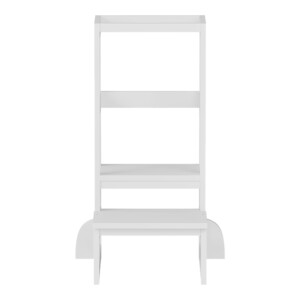 Παιδικός πύργος εκμάθησης Chiquel pakoworld τ.Montessori ξύλο σε λευκή απόχρωση 45.7x51x90εκ-370-000029