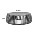 Τραπέζι σαλονιού Mable pakoworld mango ξύλο σε φυσική απόχρωση με επιφάνεια μαρμάρου Φ120x45εκ-372-000017